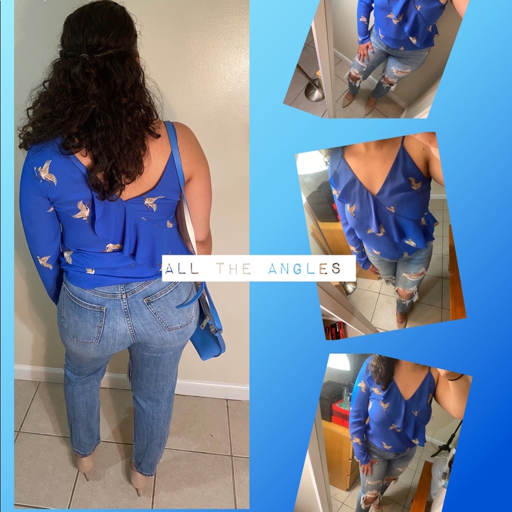 SALE TODAY ONLY Royal blue summer top - Picture 4 of 4